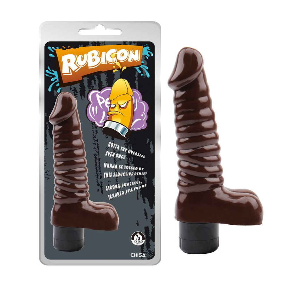 Вибратор рельефный с яичками Chisa RUBICON, коричневый Sex Aura Киев - изображение 1