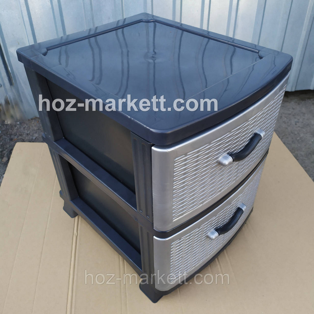 Комод пластиковий тумба на 2 ящики сірий Харків - фото 7