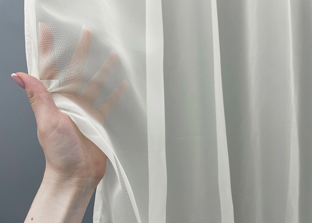 Тюль VR-Textil н105 Шифон однотонний Молочний 500х270 см (41-059) Київ - фото 6