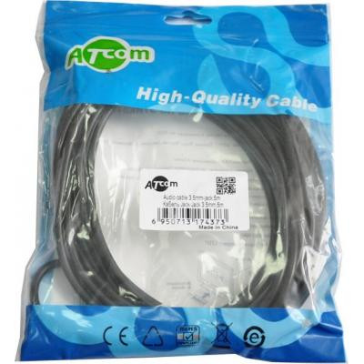 Кабель мультимедийный mini Jack-mini Jack (male-male) 5 м, пакет Atcom (17437) Винница - изображение 2