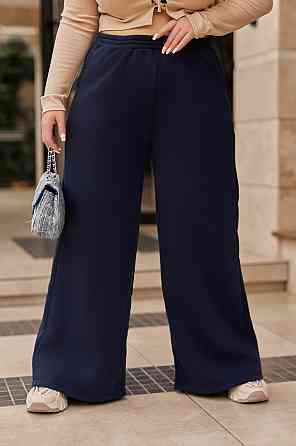 Теплі жіночі штани палаццо "Gait" | Норма і батал Темно-синій, 42-44 Київ