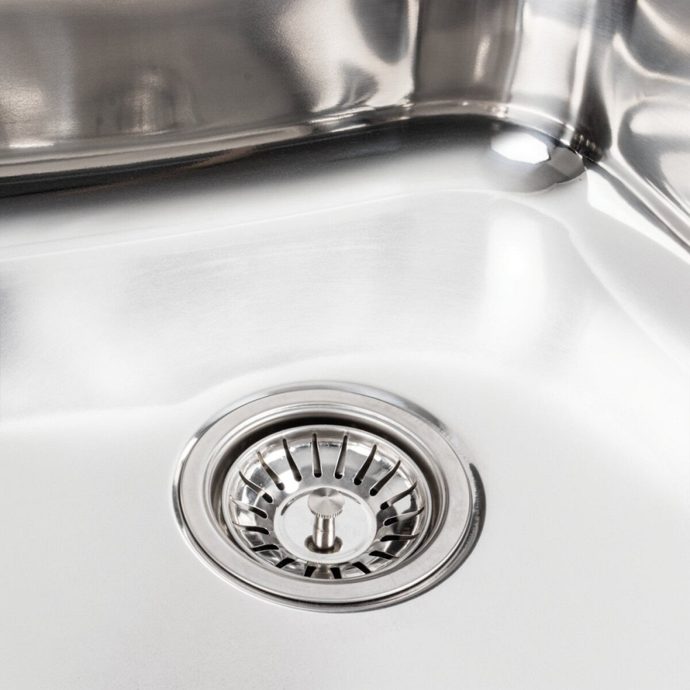 VALESO Кухонна мийка з нержавіючої сталі Valeso ПОЛІРОВКА 6060 R (0,7/160 мм) Київ - фото 6