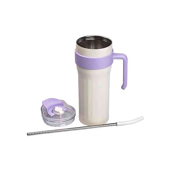 Термочашка Big Mac 1,2 л з трубочкою біла HP-14-24W Коломия