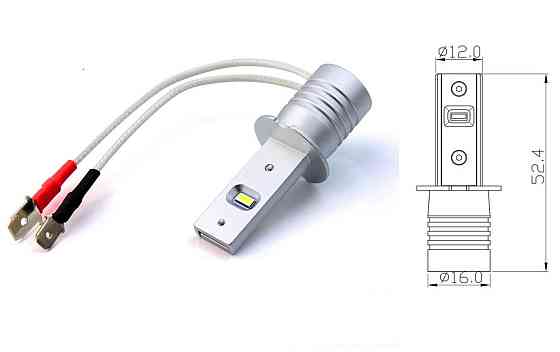 Комплект світлодіодних ламп BAXSTER SE Plus H3 Pk22s 6000K 4000Lm 9-32V Харків