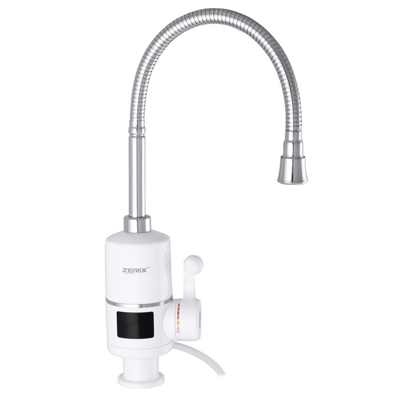 Проточный водонагреватель Zerix ELW06-EF с индикатором температуры чудо-кран 3,6 кВт с гибким гусаком (ZX3072) Черновцы - изображение 1