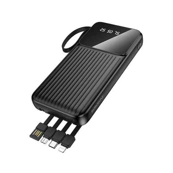 Павербанк 10000 mAh BOROFONE BJ76 встроенный кабель power bank повербанк Одесса