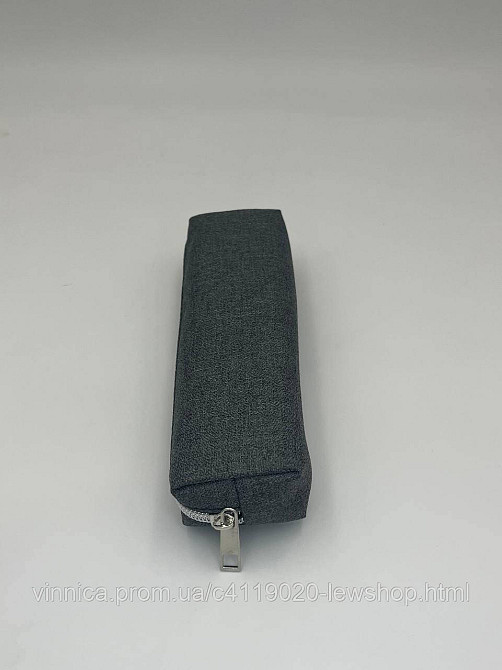 Пенал косметичка серый 20×5×3.5 см Черновцы - изображение 6