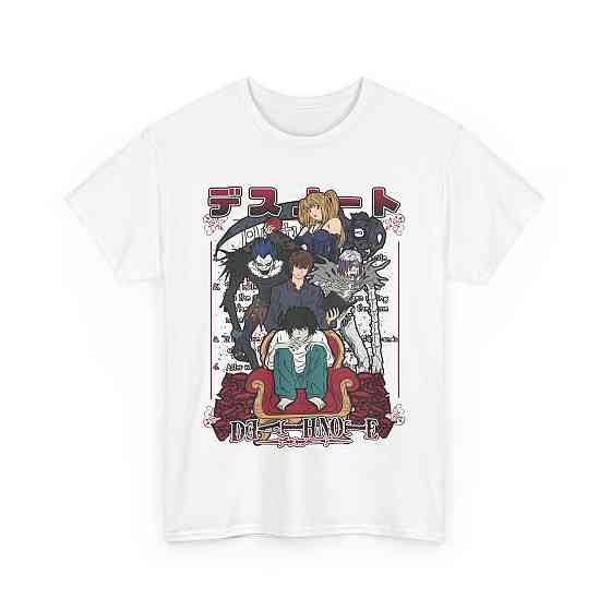 Футболка з аніме принтом Зошит смерті оверсайз (S/M/L) Чорний AnimeJ0168 Дніпро