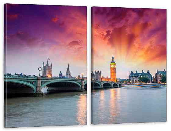 Модульная картина в гостиную / спальню     Велика Британія    TLV-2_101 120х170  см Киев