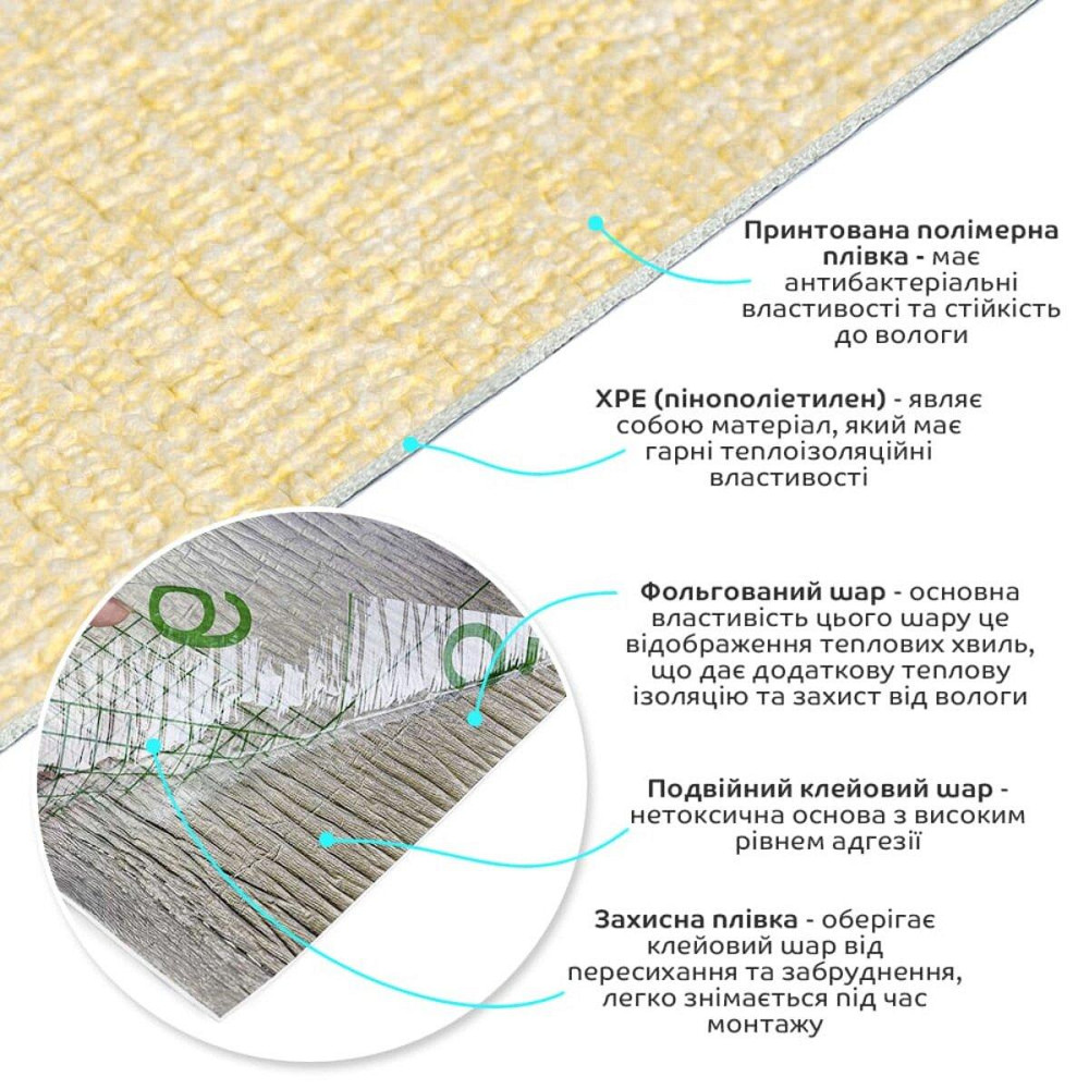 Обои самоклеющиеся 2800х500х1,5мм Бежевый меланж YM-02 SW-00002062 Киев - изображение 10