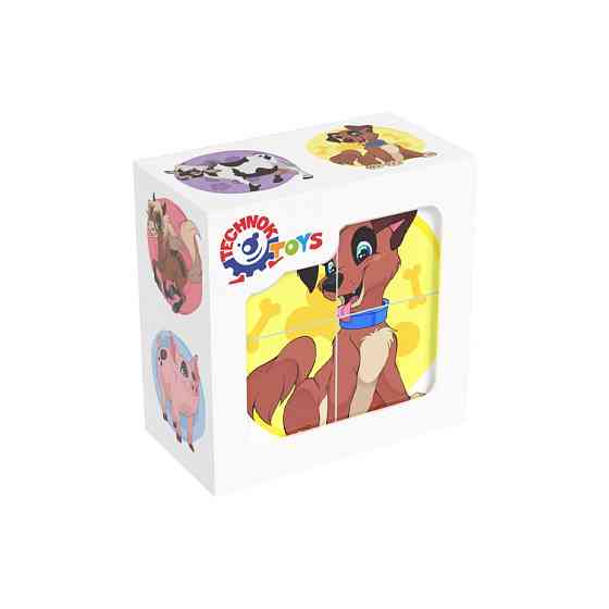 Розвиваючі кубики "Домашні тварини" ТехноК 1837TXK Вінниця