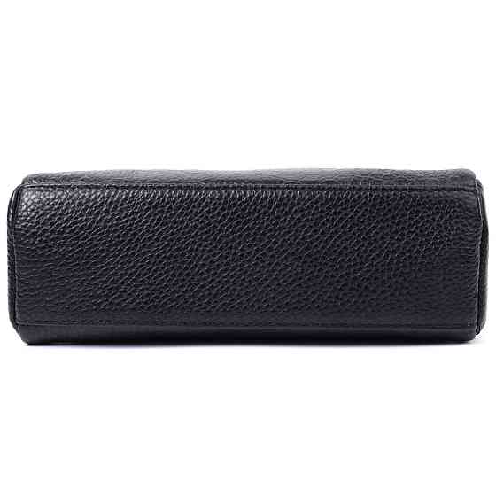 Компактна сумка для жінок на два відділення з натуральної шкіри Vintage 22799 Чорний Київ