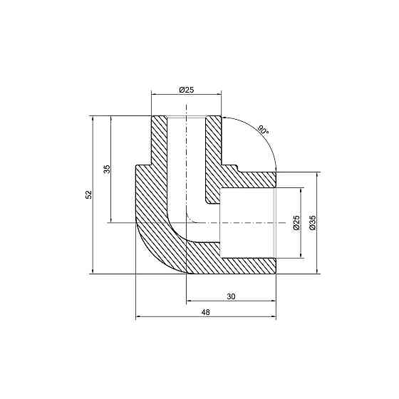 Куточок PPR Thermo Alliance 25, 90° Київ