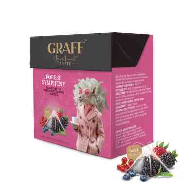 Чай Graff Forest Symphony Чорний з лісовими ягодами 20 пірамідок по 1.8 г (4820279611150) Вінниця
