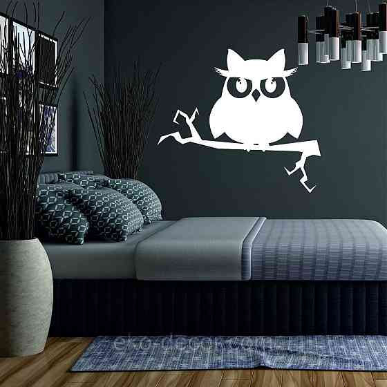 Декоративне настінне Панно  «Сова» , Декор на стіну 90*79 см., Білий Київ