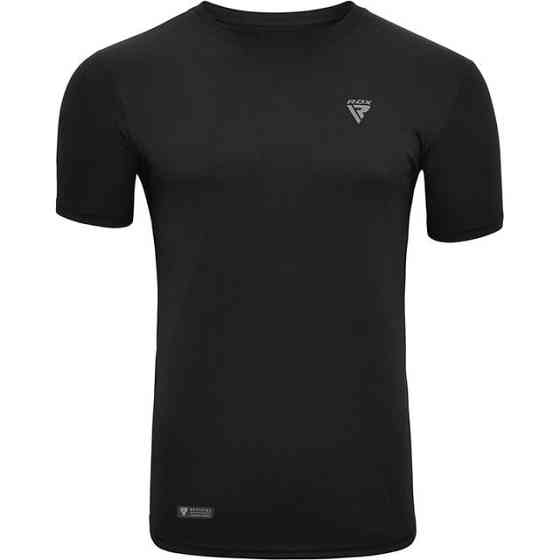 Спортивна футболка RDX T2 з короткими рукавами L Black Каменское