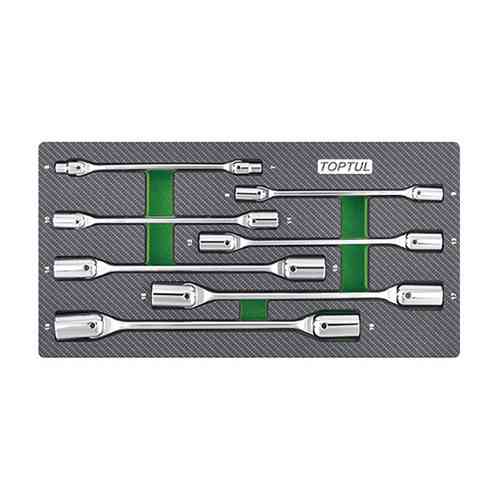 Набір ключів шарнірних 6-19 мм 7 од. (в ложементі, тип А) TOPTUL GEA0703 Одеса