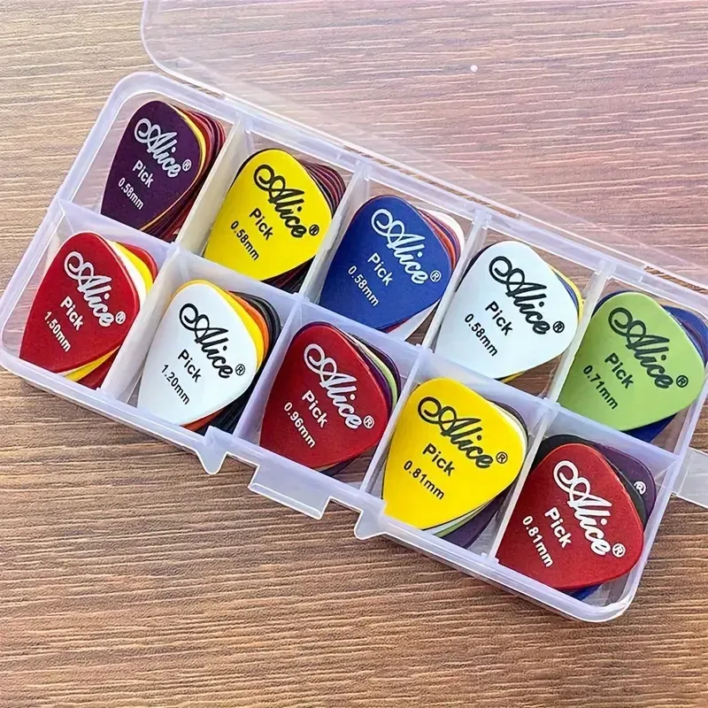 Комплект медиаторів для гітаристів Alice, 60 шт в кейсі Київ - фото 7