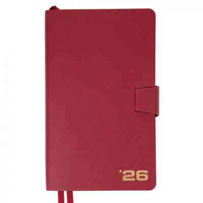 Тижневик Leo planner датований 2026 "Alpha", м‘який, бордовий, 352 сторінки (252630) Вінниця