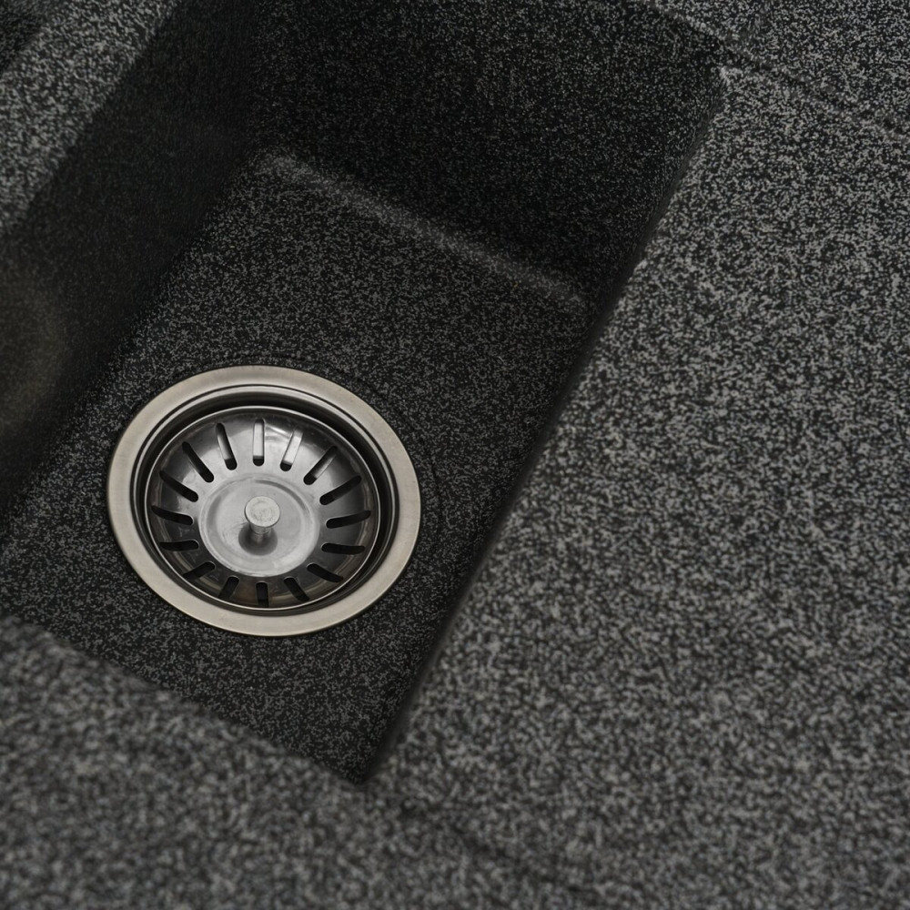 Гранітна мийка для кухні VALESO TOSKANA 7850W матова Графіт Коломыя - изображение 6