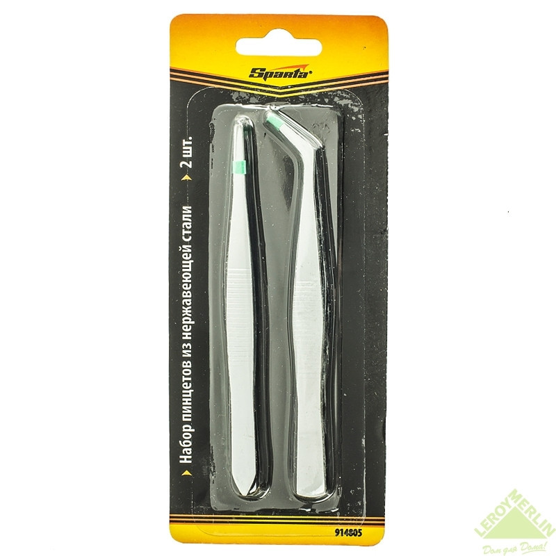 Набор пинцетов из нержавеющей стали, 2 шт. SPARTA Полтава - изображение 1