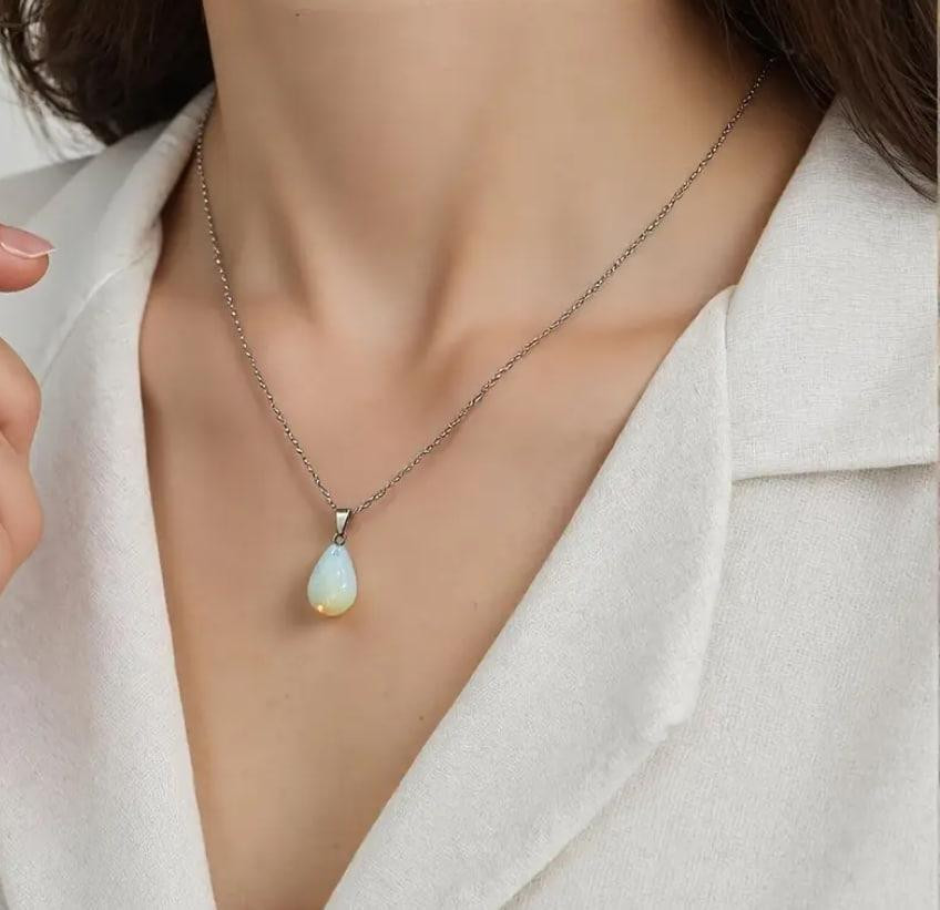 Подвеска в форме капли из опала, камень для украшений и кулонов, 2.2×1.3 см Киев - изображение 2