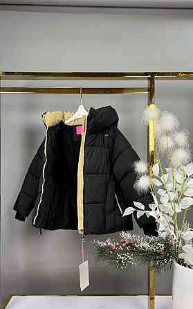 Детская зимняя куртка для девочки с сумкой на 8-9 лет Николаев