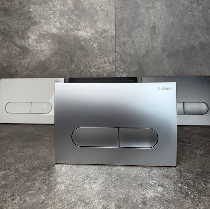 Панель змиву Koer KT-0608-14 240x160x10mm пластикова, кнопка закруглена (колір сатин) (KR6127)   ( 21280 ) Харків - фото 9