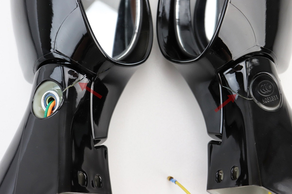 УЦІНКА Viper - F50 Дзеркало лів., прав. к-кт ЧОРНІ (тріщина, див. фото) Київ - фото 2