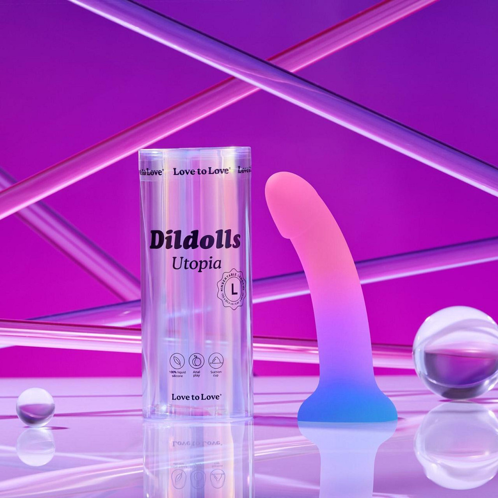 Дилдо з кольоровим градієнтом Love To Love DILDOLLS - UTOPIA L ультрам'який Sex Aura Київ - фото 6