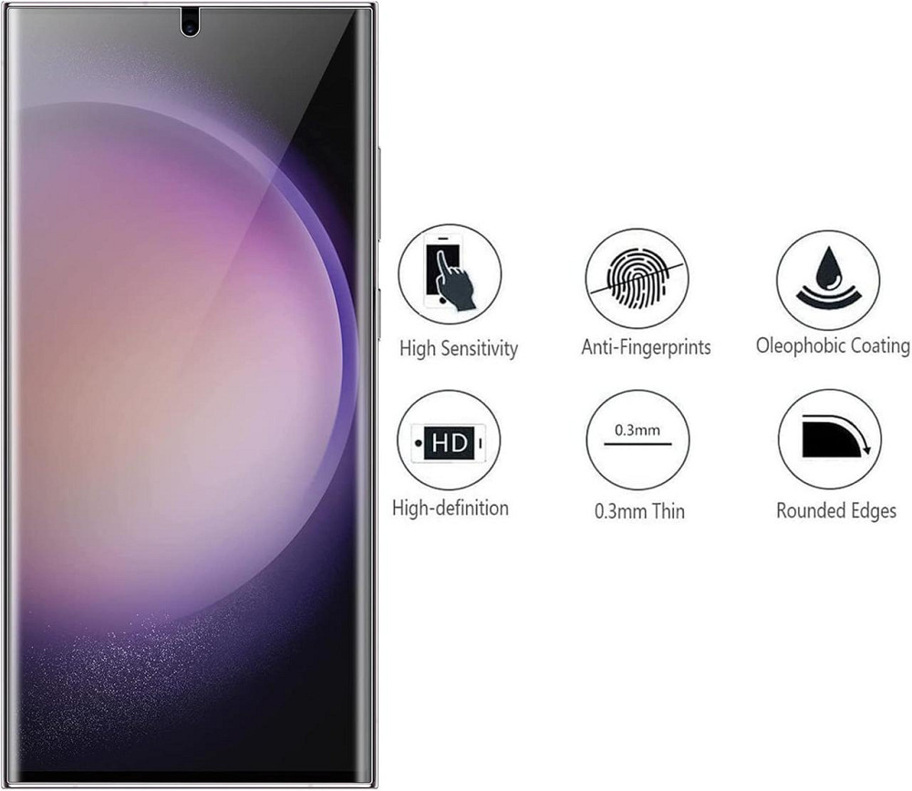 Защитная пленка для экрана Samsung Galaxy S23 Ultra Прозрачная гидрогелевая 2 шт самовосстанавливающаяся Киев - изображение 6