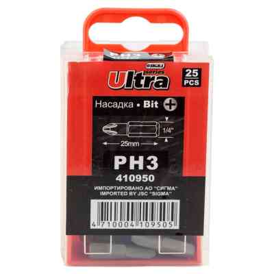 Набір біт Ultra PН3x25мм 1/4&quot; 25шт S2 (4010302) Вінниця