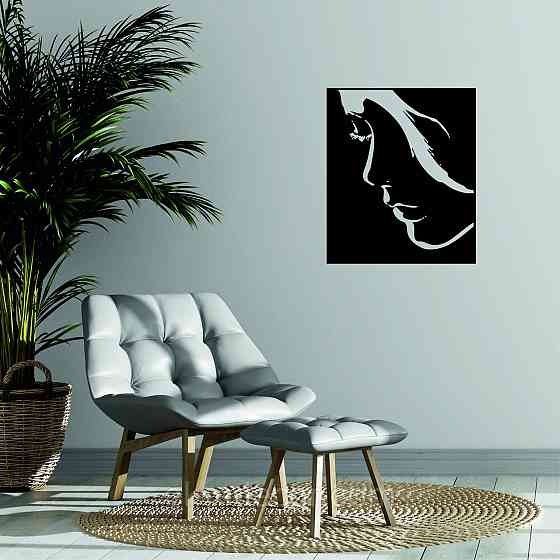 Декоративное настенное Панно «Женский Образ», Декор на стену 70*59 см, Черный Киев