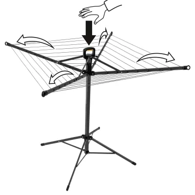 Сушилка для белья Casa Si Pop-Up Rotary 20m Anthracite Напольная (CS92039B) (DAS302414) Винница