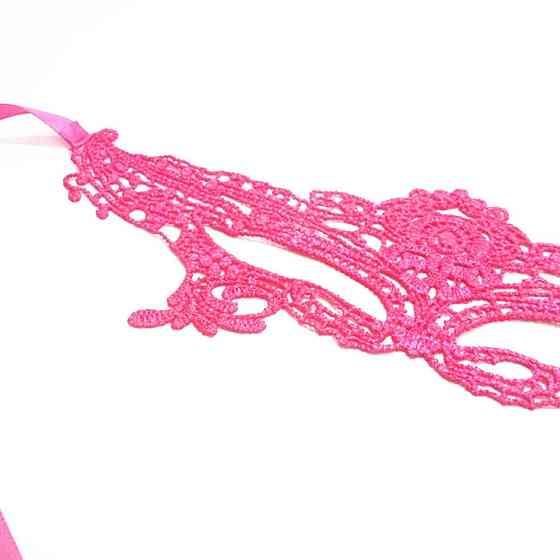 Маска карнавальна мереживна на обличчя one size рожевий Київ