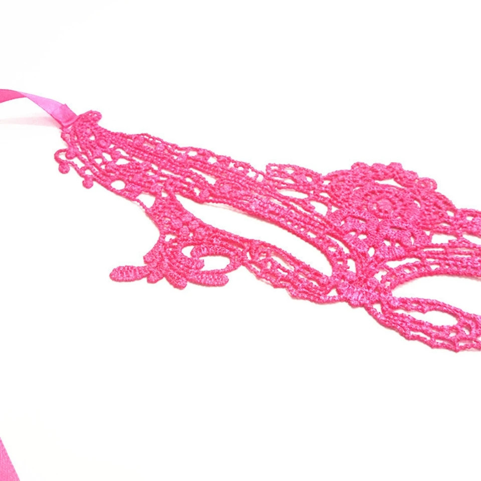 Маска карнавальна мереживна на обличчя one size рожевий Київ - фото 2