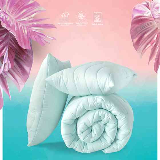 Набір IDEIA Tropical євро (Ковдра 200х220 см +2 подушки 50х70 см) бірюзовий (56861189) Чернівці