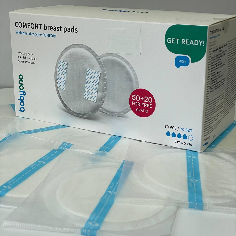 Вкладыши лактационные прокладки для груди 70 шт Comfort гелевые тонкие Slim одноразовые накладки на грудь впитывающие кормящим мамам от протекания мол Кривой Рог - изображение 1
