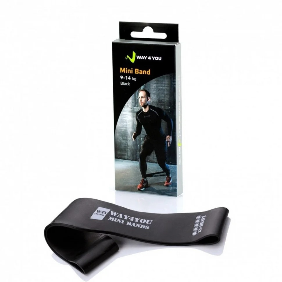 Еспандер для ніг Mini Bands Way4you w40015 чорний, 9-14 кг Вінниця - фото 1