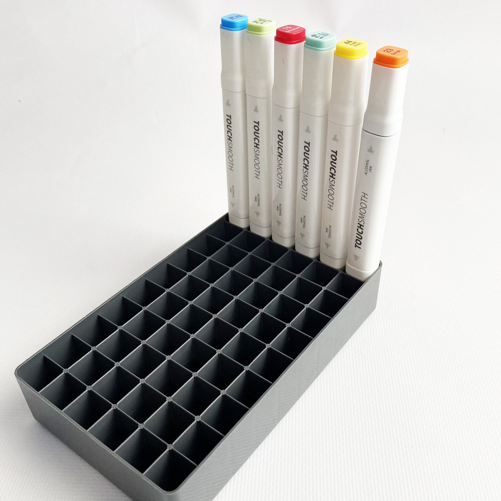 Підставка для маркерів органайзер для канцелярського приладдя 60 осередків Чорна Кам'янець-Подільський - фото 1