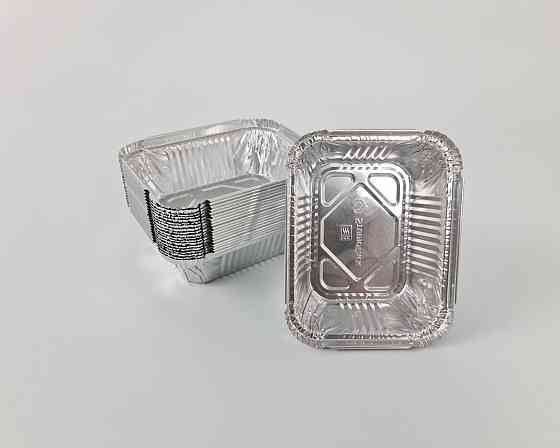 Контейнер із харчової алюмінієвої фольги прямокутний 225 мл SP15L 100 шт. в пакованні (1 пачка) Харків