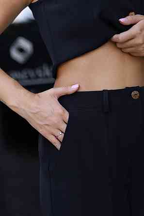 Жіночий костюм двійка жилетка з брюками "Cavin" | Батал | Розпродаж моделі Чорний, 50-52 Київ