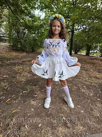 Дитяча вишита блузка з колосками та ластівками Кривий Ріг