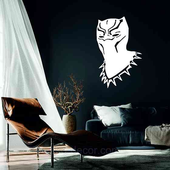 Декоративне настінне Панно «Пантера», Декор на стіну 90*56 см, Білий Київ