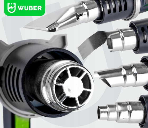 Фен будівельний Wuber 2000Вт 600°C з регулюванням температури (Польща) Київ