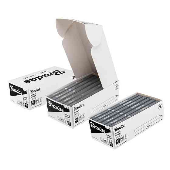 Олівець будівельний, HB 180мм, OCTAGON, сірий, DIY-PCWL2OC18LG/48D Київ