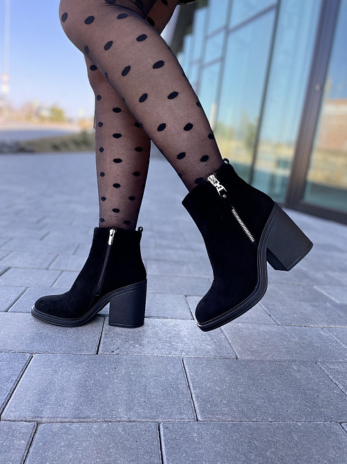 Lexi Черевики жіночі Lexi чорні натуральна замша каблук 9 см размер 36 (2747) Коломыя - изображение 9