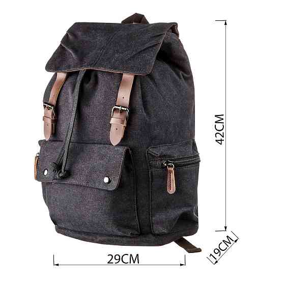 Рюкзак текстильный походный Vintage 20135 Черный Киев