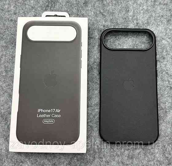Iphone 17 Air Кожаный чехол Магнит (черный) Одесса