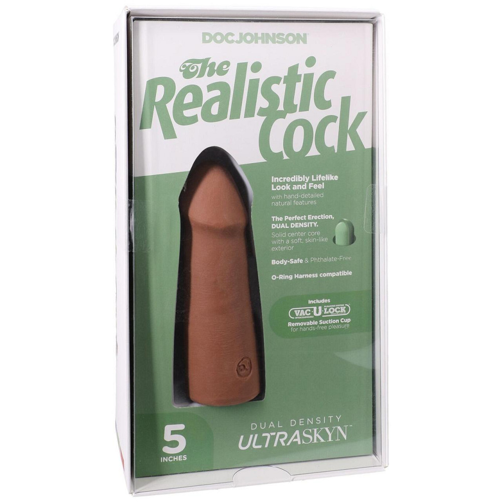 Фалоімітатор Doc Johnson The Realistic Cock ULTRASKYN - 5 Inch Caramel Sex Aura Київ - фото 8